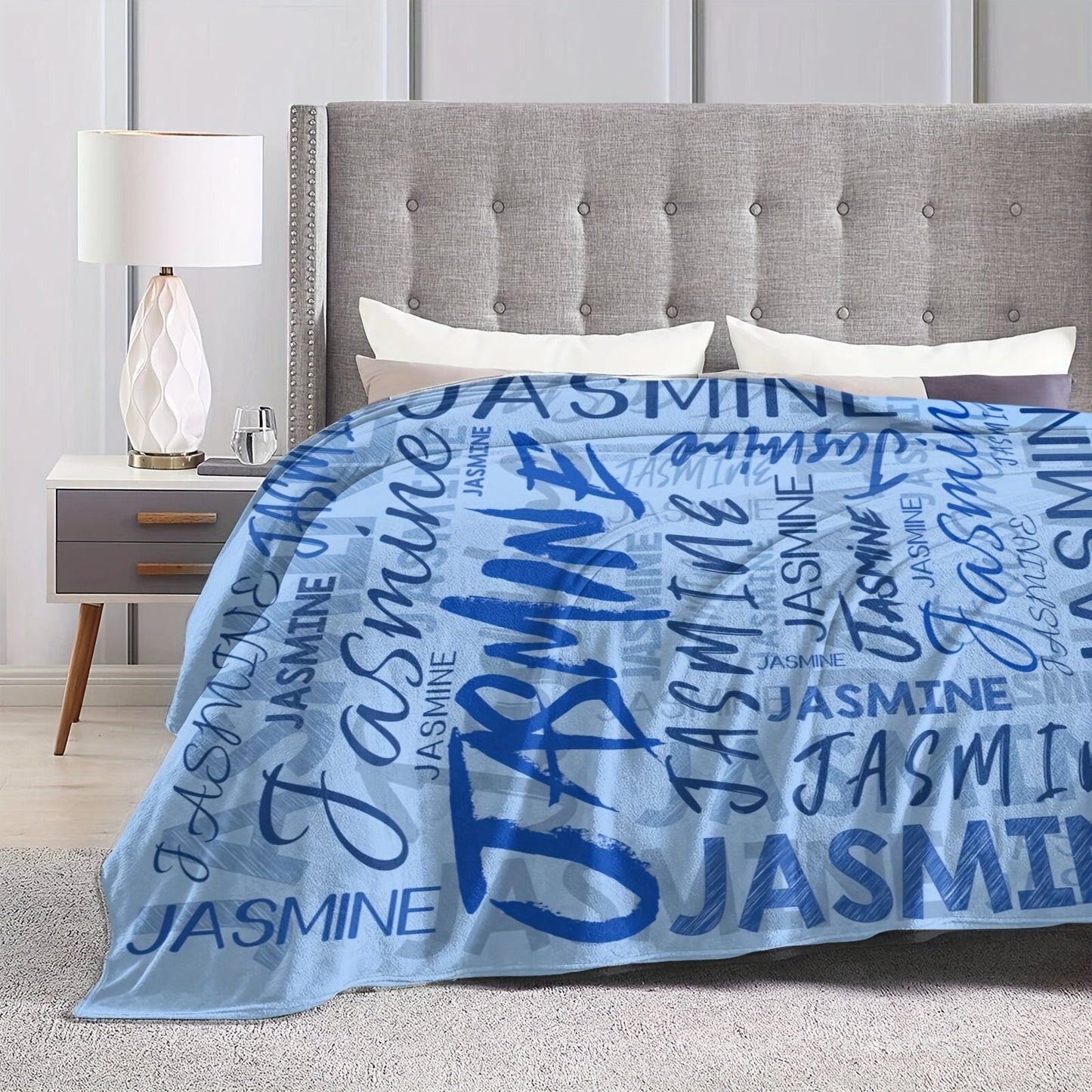 Stay Cozy with Your Own Name on This Soft and Warm Fleece Blanket - Ideal Holiday Gift for Loved Ones, Perfect for Naptime, Camping, and Travel