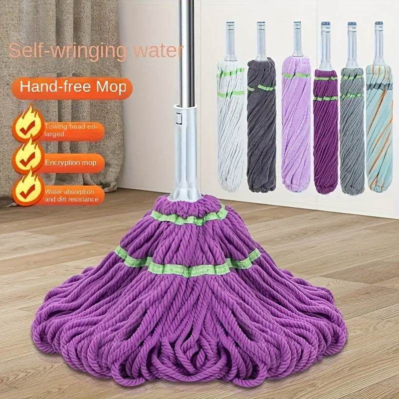 Microfiber Mop and Bucket Set - Effortless Wringing, Highly Absorbent, Ideal for Any Room in the House, No Power Required