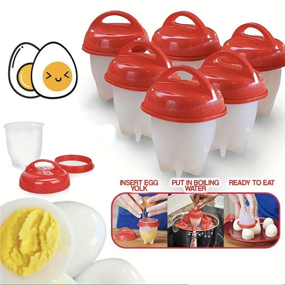 4-10pcs Non-Stick Silicone Egg Boilers, High Temperature Resistant, Kitchen Tools