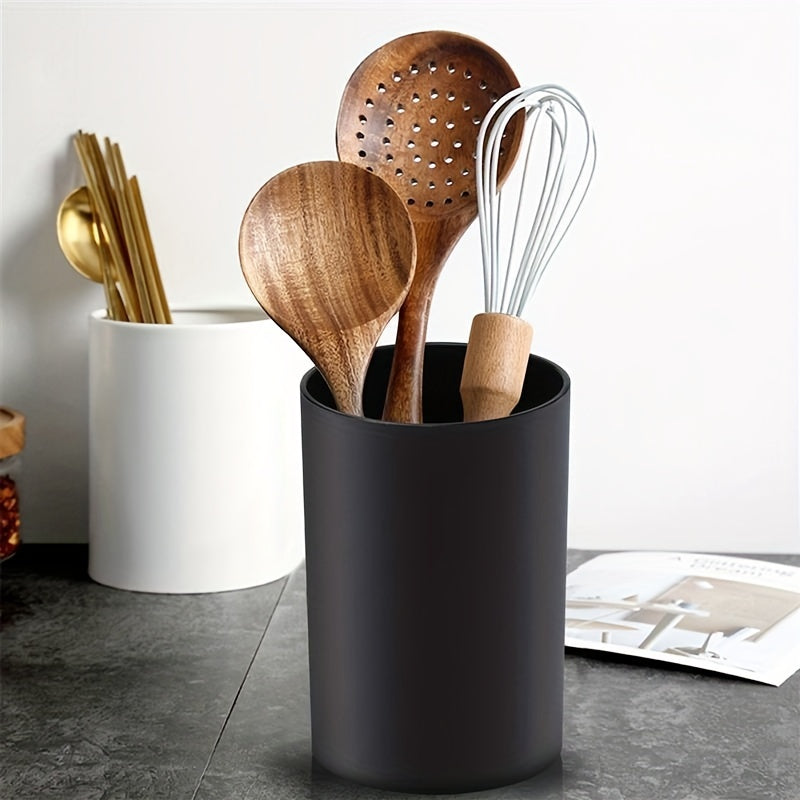 Stylish Plastic Utensil Crocks - kitchenware storage bucket for cooking utensils, chopsticks, and more - easy to clean and convenient.