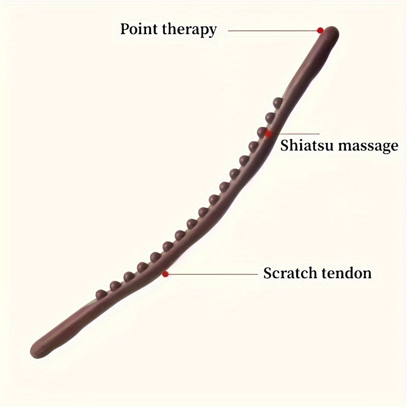 Professional body massage roller with 19 plastic beads, fragrance-free, hand-operated, battery-free, for full body massage.