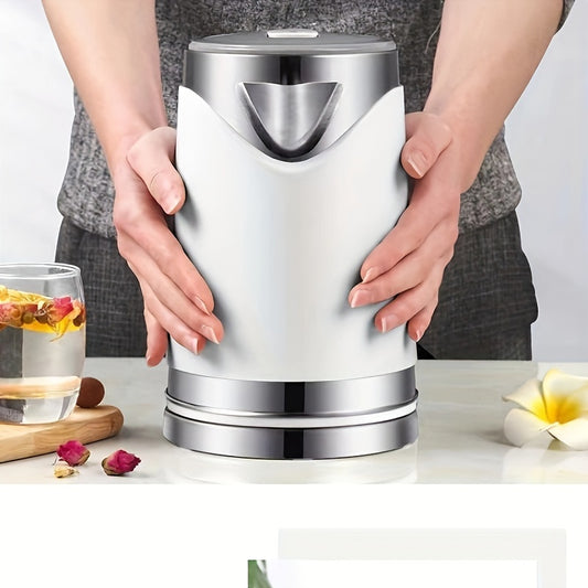 Large capacity electric kettle with automatic power outage protection, anti-scalding design, and stainless steel construction for boiling water in the household.