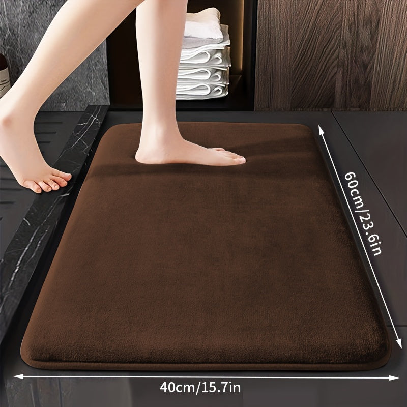 Thick and Plush 25D Sponge Bath Mat - Non-Slip, Highly Absorbent, Ideal for Shower, Kitchen, Laundry Room & Bedroom Décor