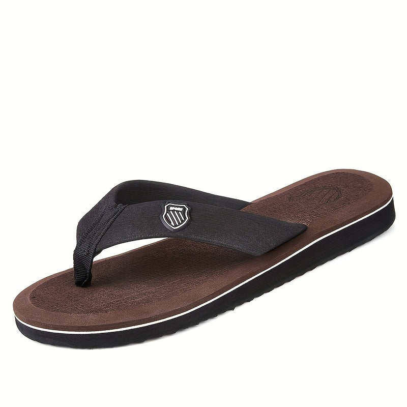 Men's lightweight, non-slip flip flops perfect for indoor and outdoor use in the summer.