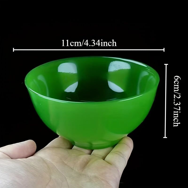 Elegant 2-Piece Natural Jade Bowl