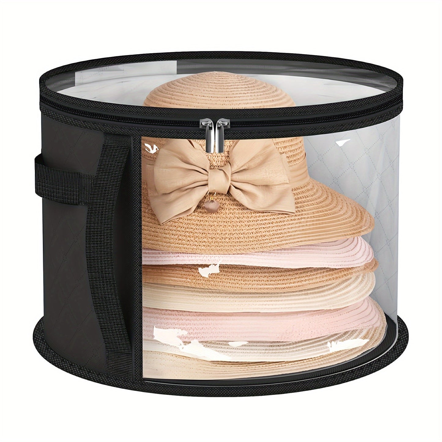 Keep Your Hats in Shape with Hat Storage Solutions: Prevent Deformation with a Bucket Hat Storage, Stackable Beach Hat Storage Bag, and Round Brim Hat Storage Bag.