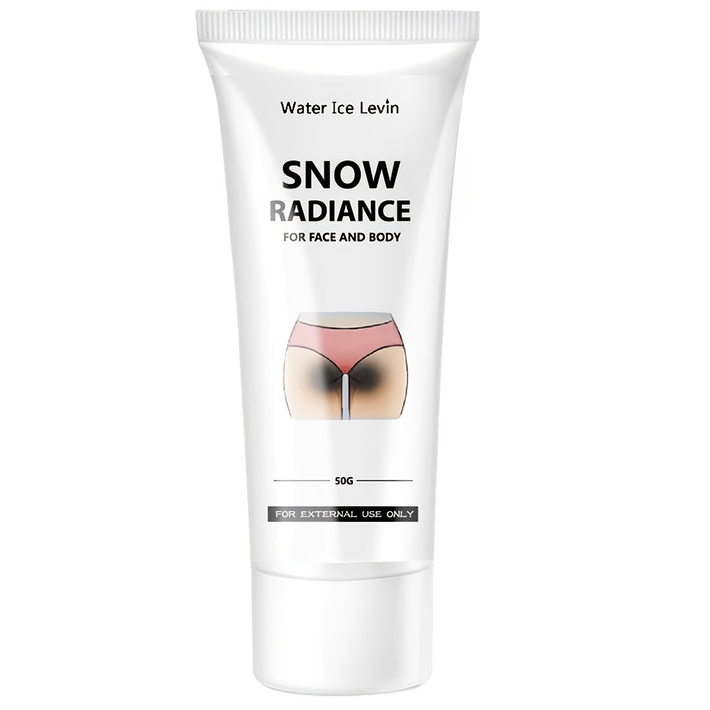 Snowflake Cream contains vitamin C, niacinamide, and centella asiatica for energizing and brightening various body areas.