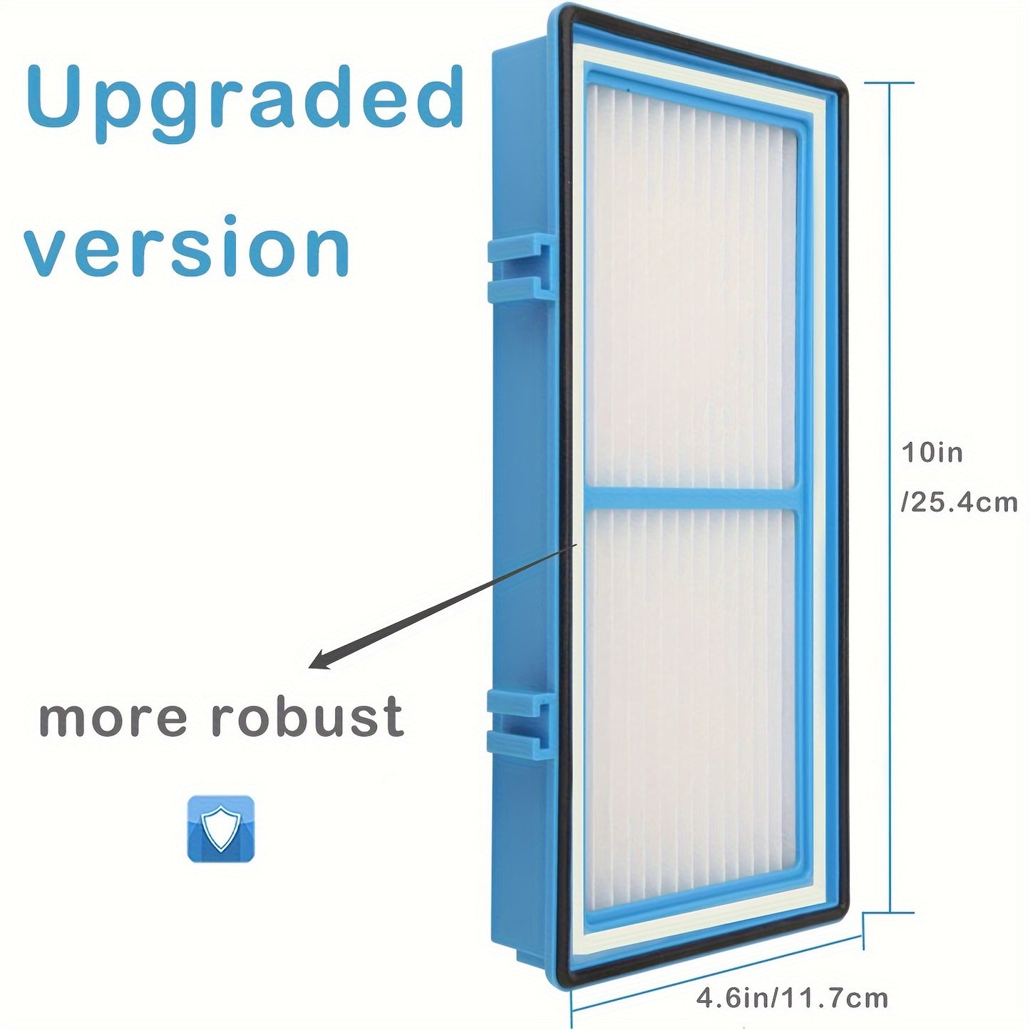 14-piece air filter kit compatible with Holmes AER1 models, includes 4 HEPA filters and 8 activated carbon pre-filters. Captures 99.97% of particles with blue-framed design for improved airflow. Fits multiple models including HAPF30AT, HAP242, and