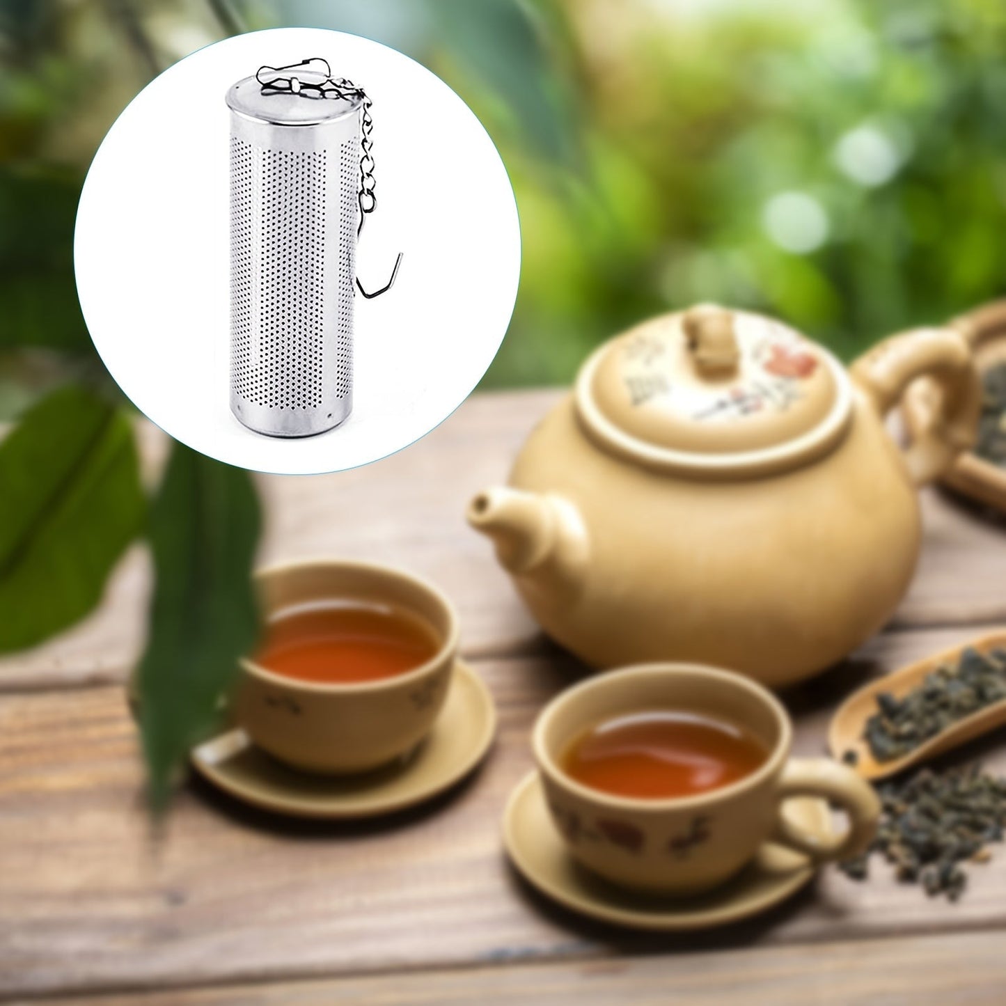 Stainless Steel Tea Infuser Strainer with Hook, Fine Mesh Tea Steeper for Loose Leaf Tea - Durable and Leak-Proof Filter for Tea Brewing