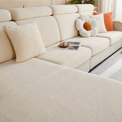 Pet friendly non-slip sofa cover for all seasons, dustproof and universal fit for furniture protection in any room.