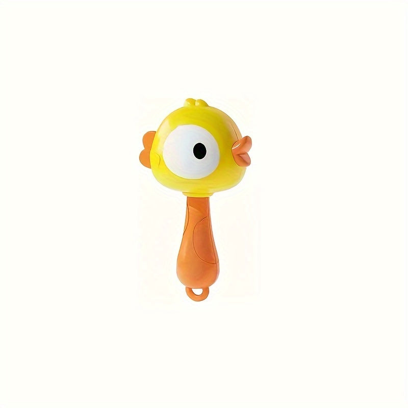 Handheld Rattle Toy Set with Frog & Duck Designs - Ideal Gift for Children's Birthdays, Christmas, and Special Occasions | Made of Sturdy ABS Material | Green and Yellow Color Scheme