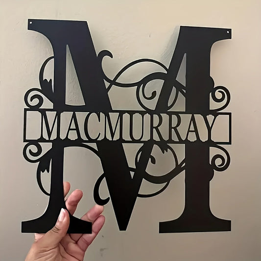 Custom Metal Family Name Sign - Personalized Last Name Decoration with Individual Word Details, Ideal for Front Entrance & Housewarming Present