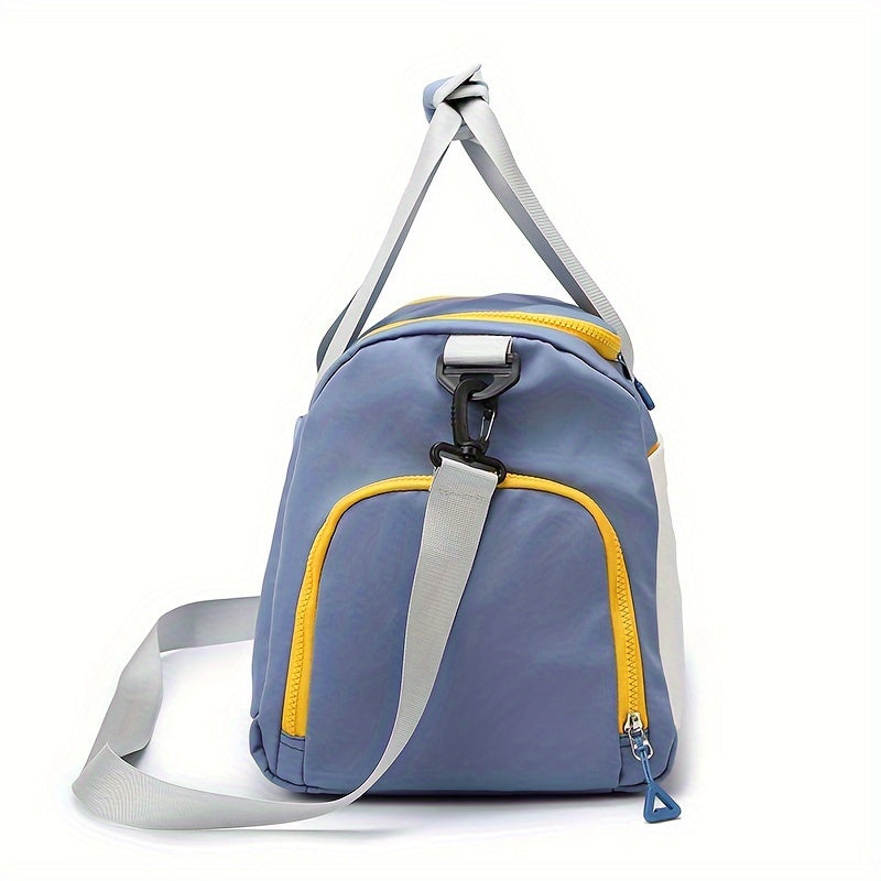 Chic duffle bag with wet/dry separation, ideal for business trips & gym, comes in multiple colors.