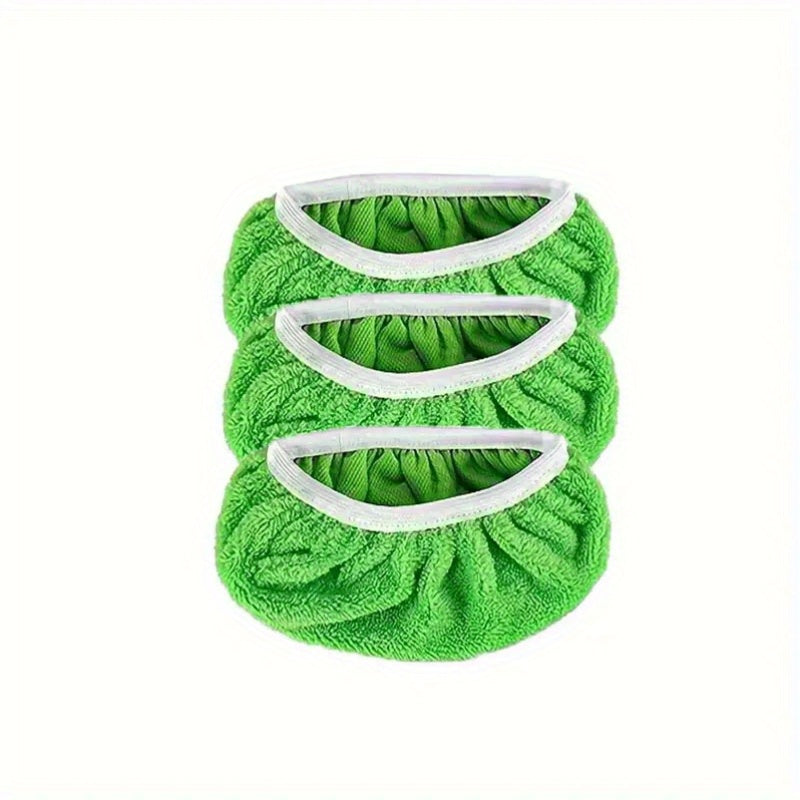 Set of 3 Reusable Microfiber Mop Pads for Swiffer Sweeper, Easily Attachable for Wet or Dry Cleaning, Long-lasting Polyester Replacement Heads