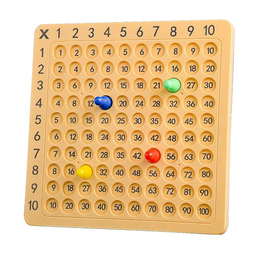 Educational tabletop game based on the multiplication table for elementary school math, ideal for family and friend gatherings.