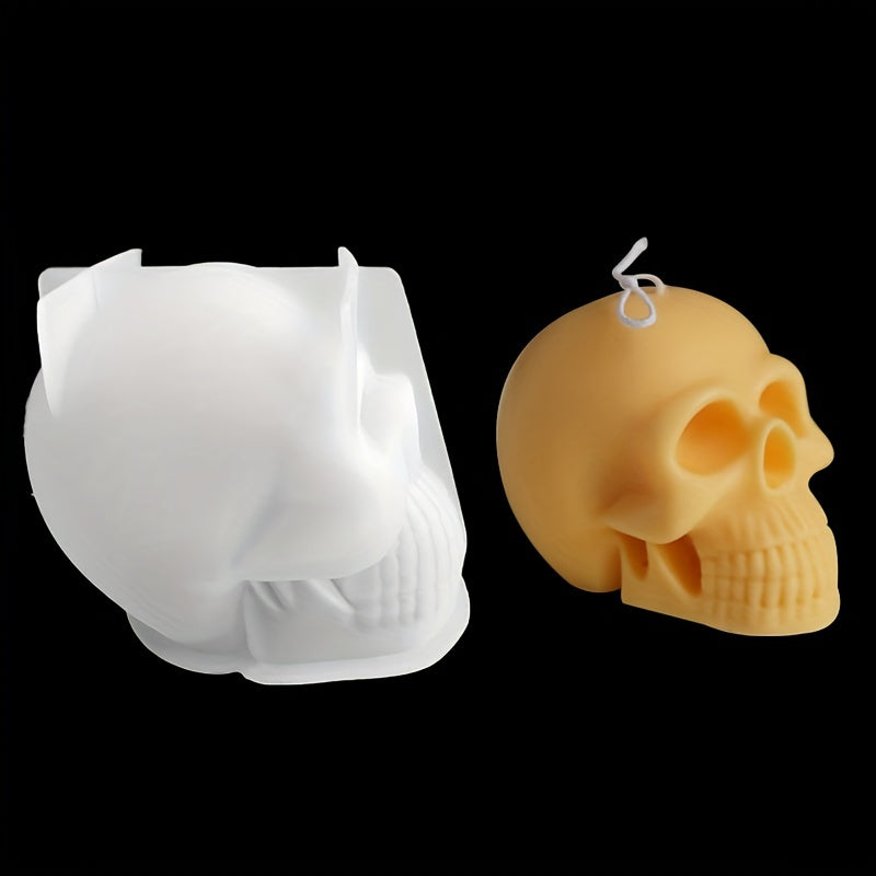 Get your hands on the Silicone Skull Candle Mold Set made from durable silicone material for all your DIY crafting needs. Perfect for creating handmade soaps in large, medium, and small sizes.