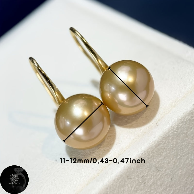 Handcrafted Freshwater Pearl Earrings in 18K Gold Plated S925 Sterling Silver, Featuring a Classic Japanese High Heels Design. Made with Natural Stones and Presented in a Gift Box. Ideal for Everyday Wear and Holiday Looks - the Perfect Gift for