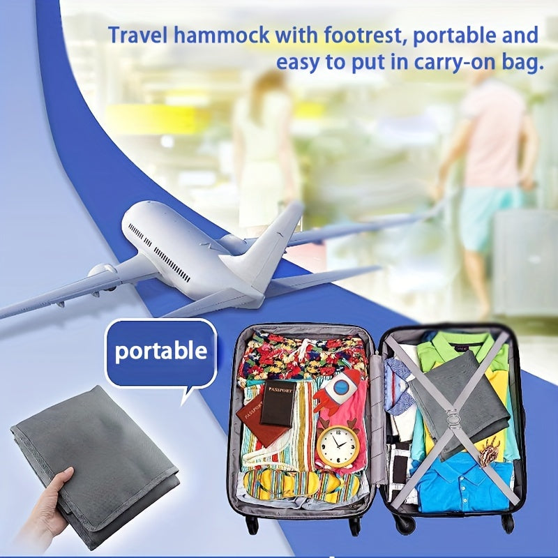 Portable Airplane Footrest for Comfortable Travel, Foot Hammock Extender for Airplane Seats, Perfect Gift for Christmas or Thanksgiving