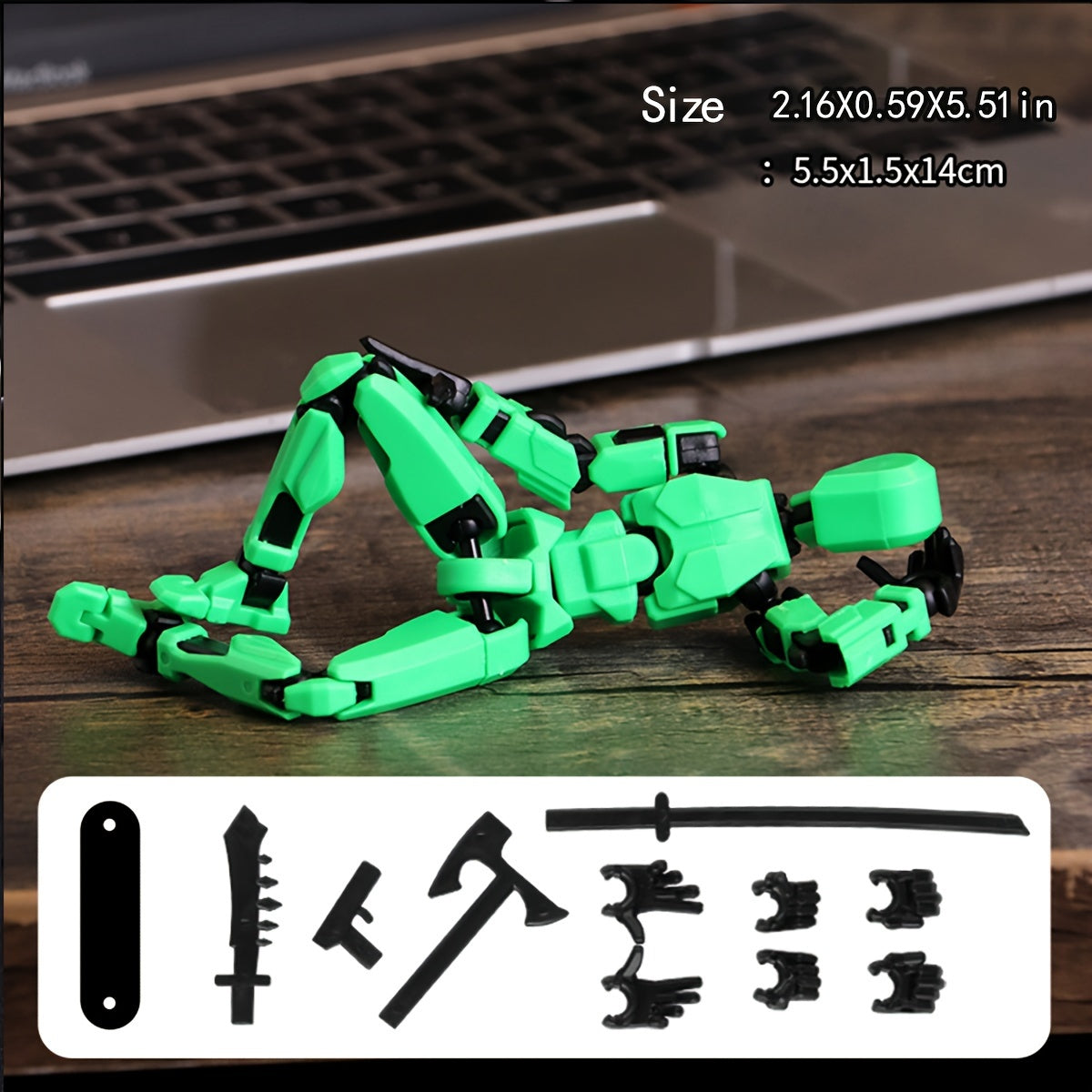 Articulated robot action figure toy with colorful design and durable material. Perfect gift for creative play.