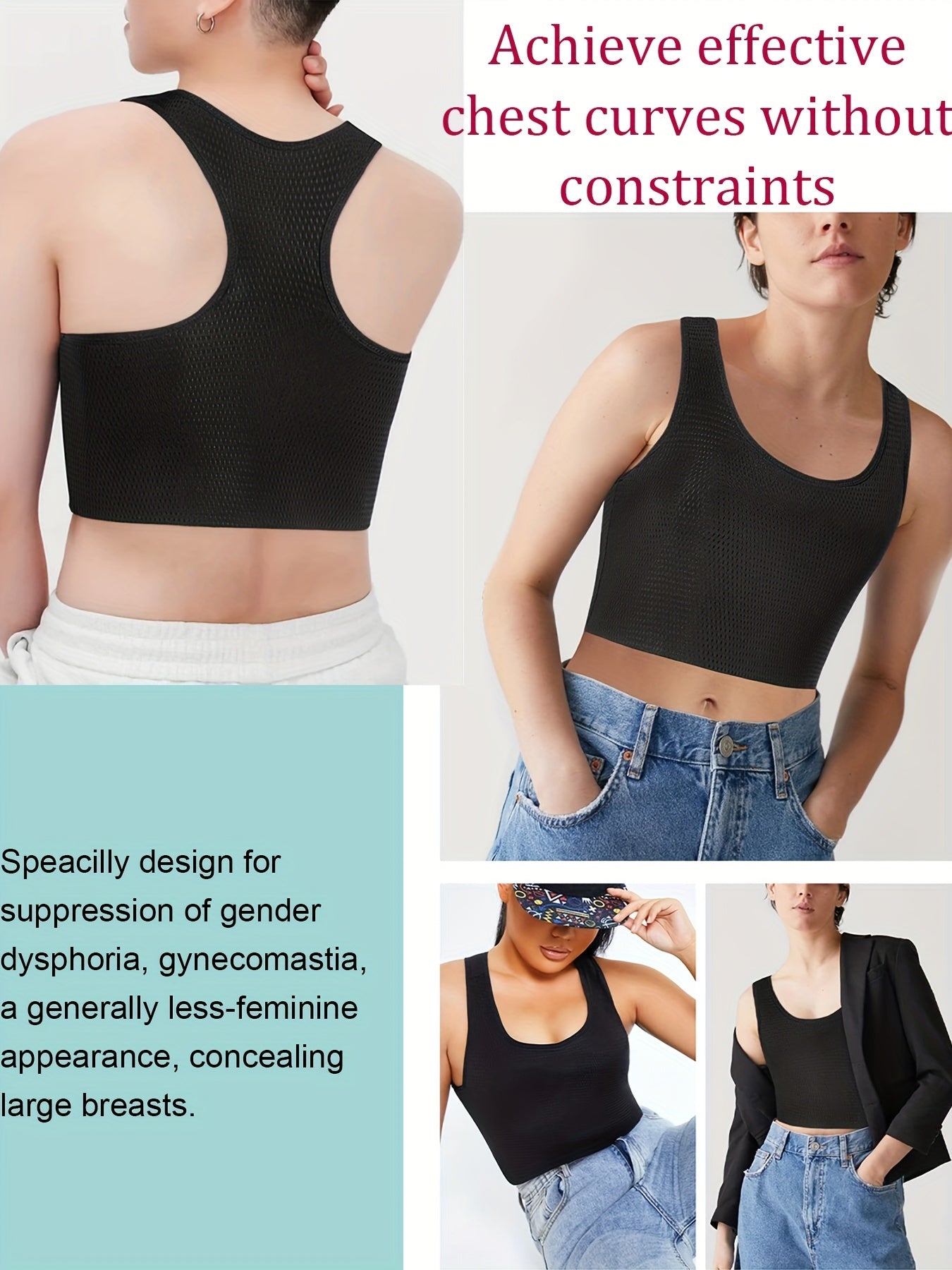 Recovery tank top for women after surgery - Breathable, stretchy nylon & spandex blend, sleeveless vest for faster healing.