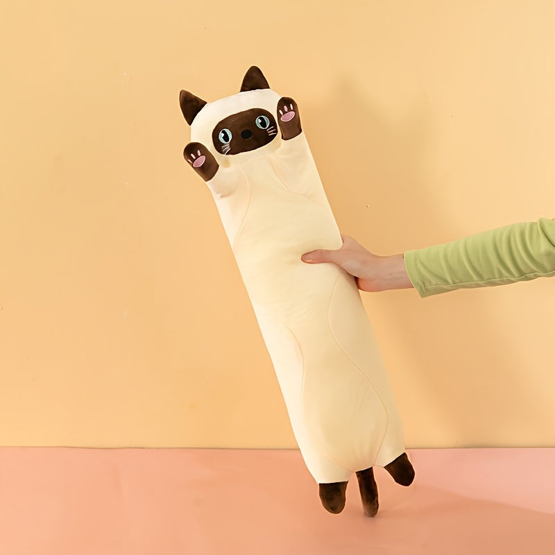 Get the Long Cat Plush Toy today! This soft, cuddly toy doubles as a plush pillow cushion and features a cute kitty design. It's the perfect gift for friends and is ideal for cozying up on the sofa.