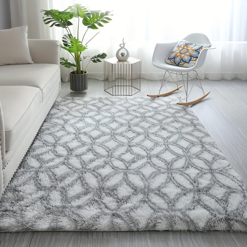 Soft and fluffy, the Cozy Copper Coin Pattern Area Rug is a non-slip polyester carpet ideal for adding warmth and style to your living room, bedroom, or home decor. Perfect for festive occasions like Christmas, Valentine's Day, and more, it's the ideal