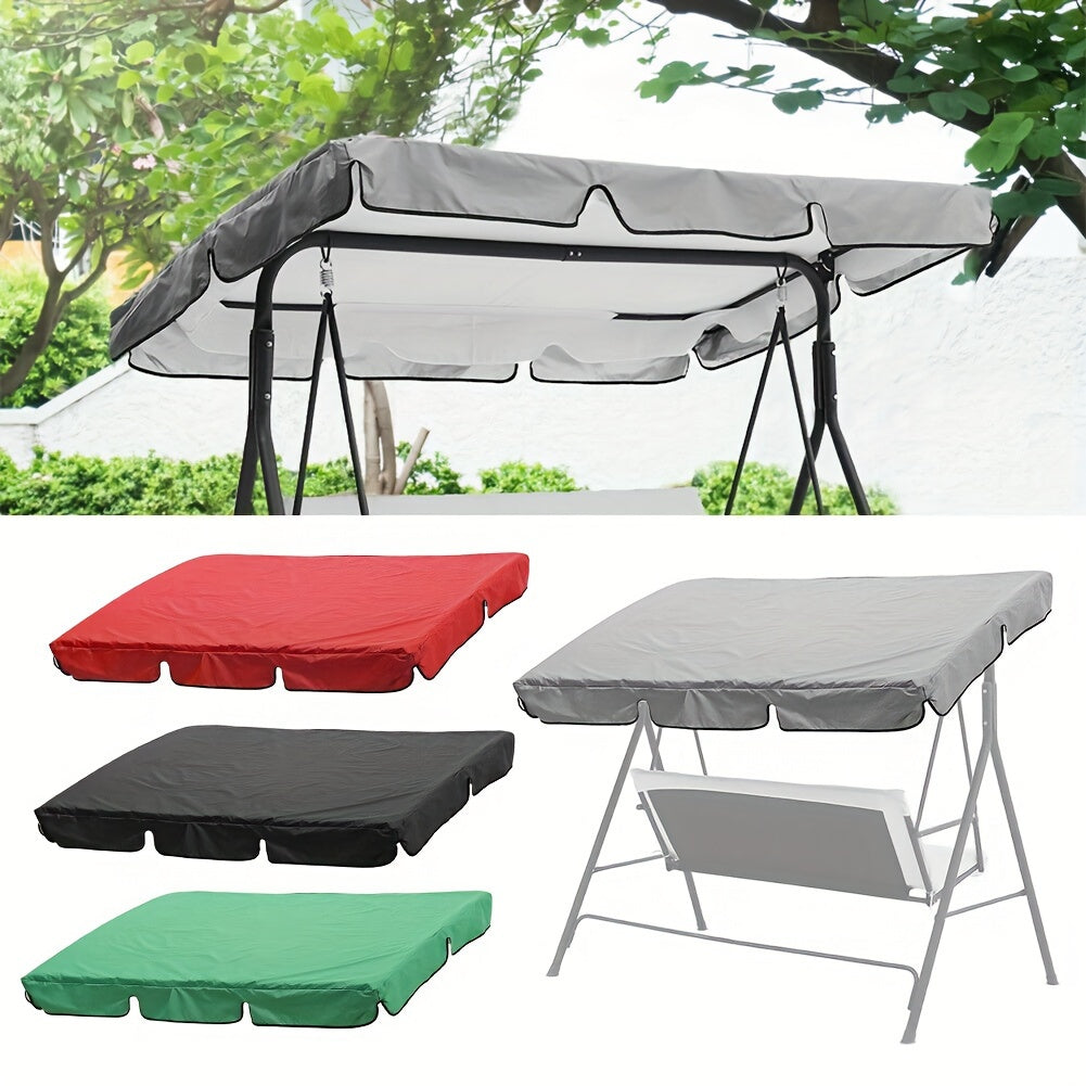 UV-protected waterproof swing canopy cover for outdoor garden patio, measuring 195x125cm with a plastic frame.