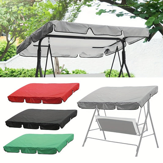 UV-protected waterproof swing canopy cover for outdoor garden patio, measuring 195x125cm with a plastic frame.