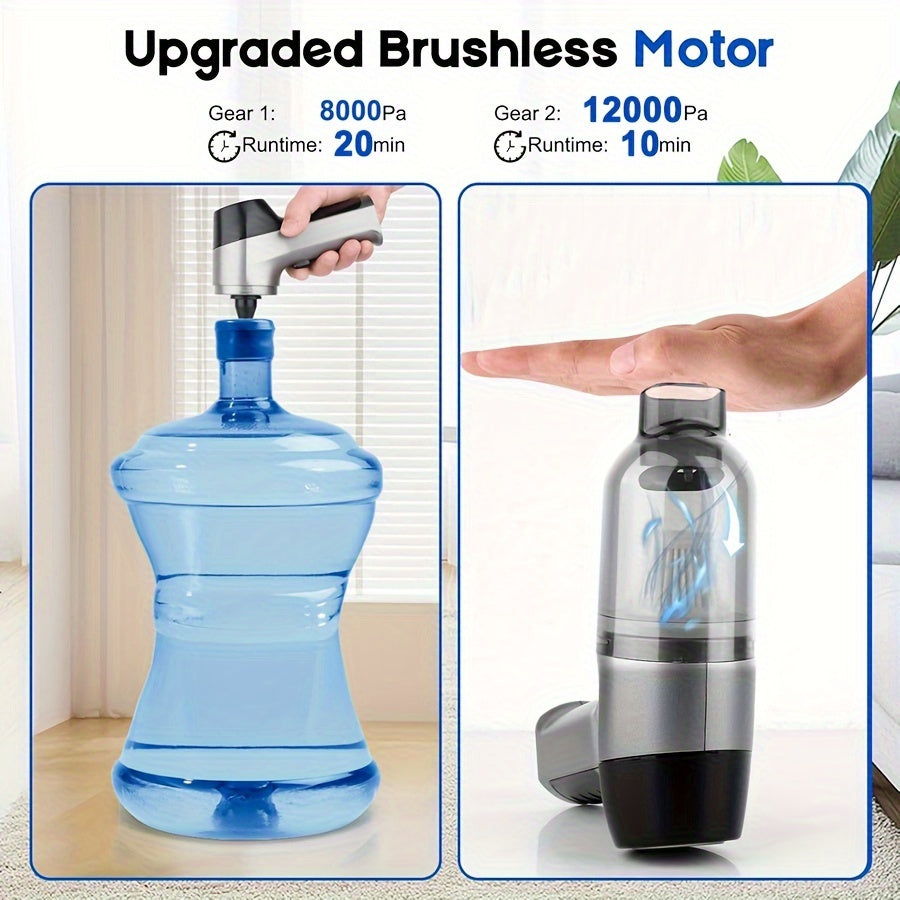 Experience gentle care with the Suitu 80W Brushless High-Power Vacuum Cleaner. This versatile handheld cleaner is perfect for tackling pet hair, dust, wet messes, and dry spills in your home and car. Equipped with a rechargeable 4000mAh battery, this