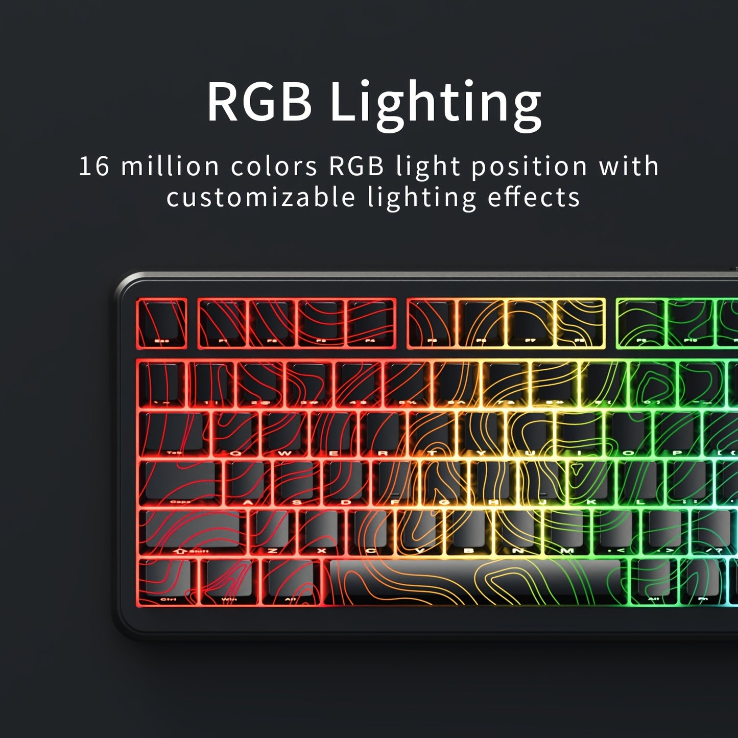 AK820 MAX is an upgraded mechanical keyboard with a magnetic switch, Type-C wired connection, and cool RGB lighting effects, suitable for gaming, esports, and office use.