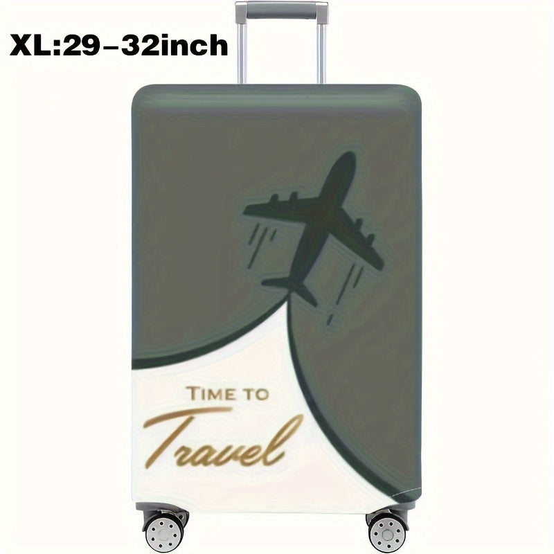 Cartoon patterned elastic luggage cover for travel suitcase or trolley duffle case.