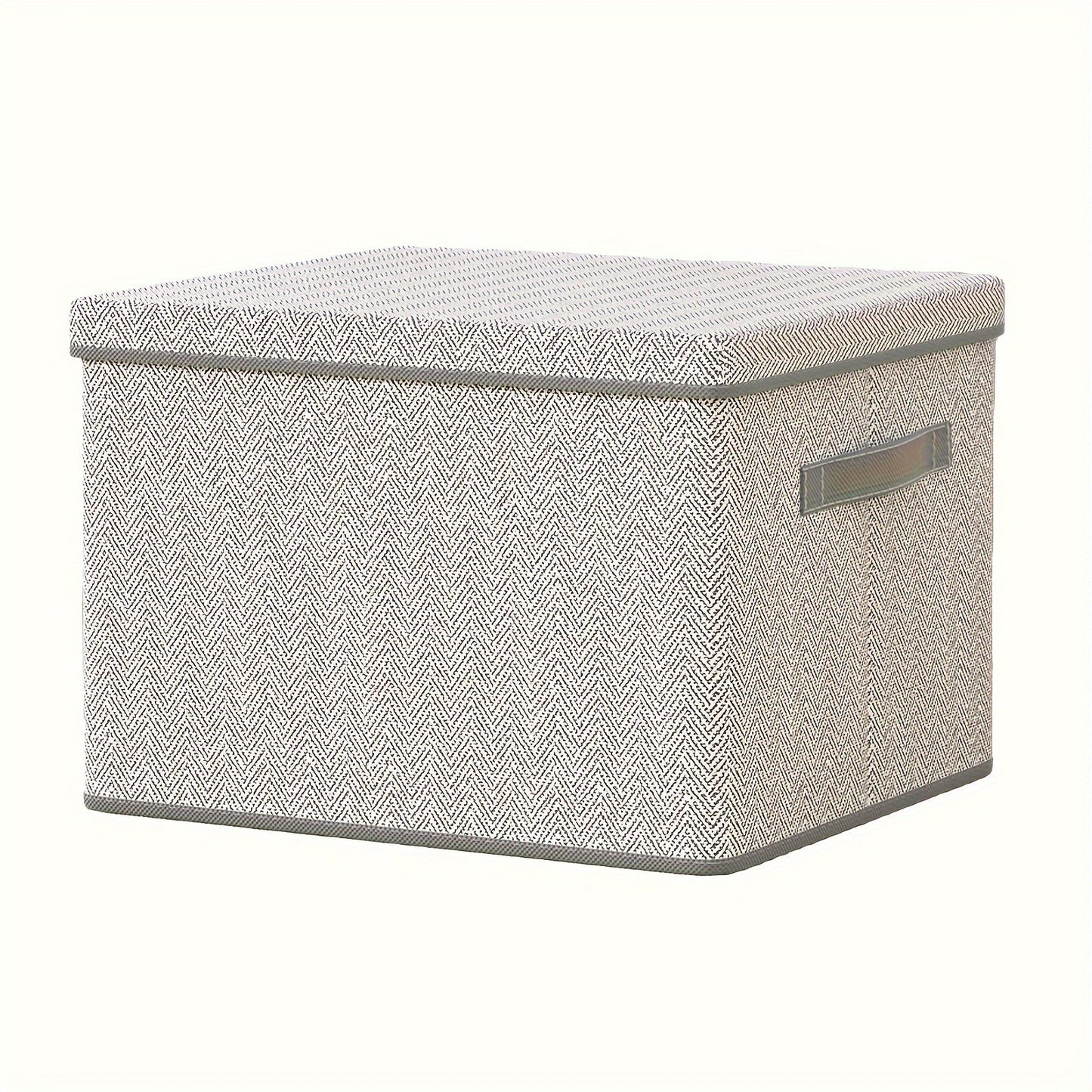 Space-saving storage box with lid by YOUFEN - made of non-woven fabric, great for organizing clothes, quilts, and toys in your bedroom or while traveling.