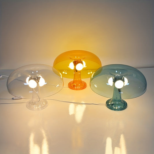 Creative USB Mushroom Table Lamp with 3-color LED for hotel bedroom or living room decoration.