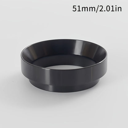 Durable Espresso Barista Tool: Aluminum Alloy Magnetic Round Ring Coffee Dosing Ring for 51mm, 53mm, and 58mm.