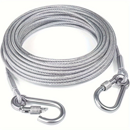 Stainless steel bolt dog cable available in lengths of 3, 4.6, 9, and 15 meters.