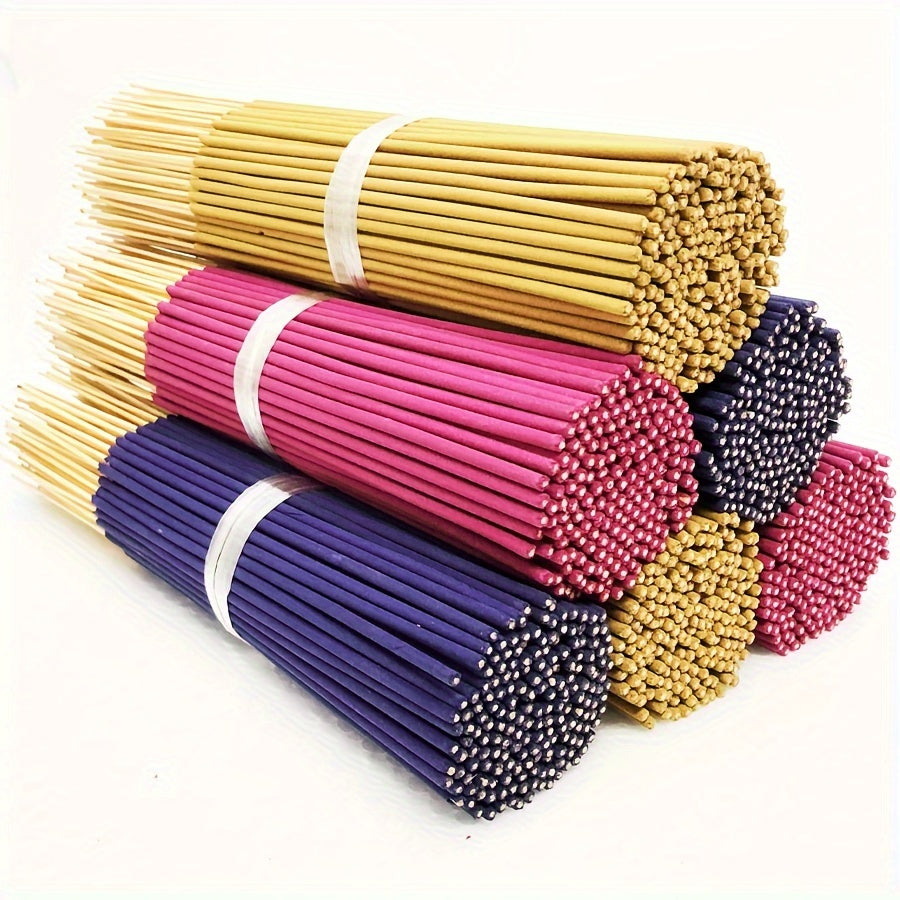 24-pack of handmade bamboo incense sticks, 22.0cm long with 7 aromatic options (Rose, Jasmine, Dragon Blood Flower, Lavender, Milk, Sandalwood, Salvia Aplana) for home and bedroom use. Offers durable, long-lasting fragrance and air purification. Ideal