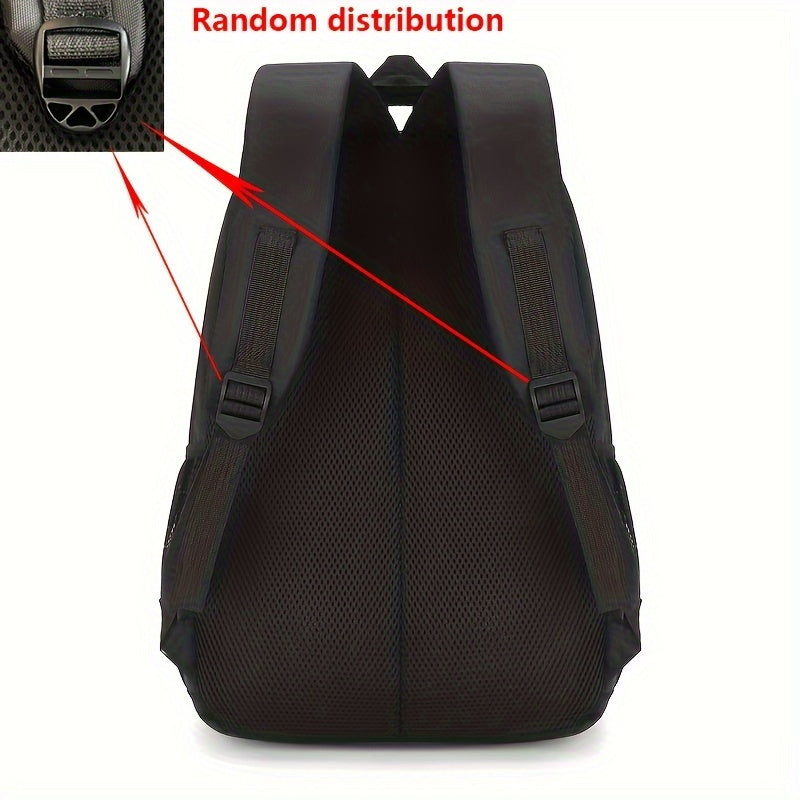 Durable nylon backpack with laptop compartment for students, easy to clean and ideal for school.