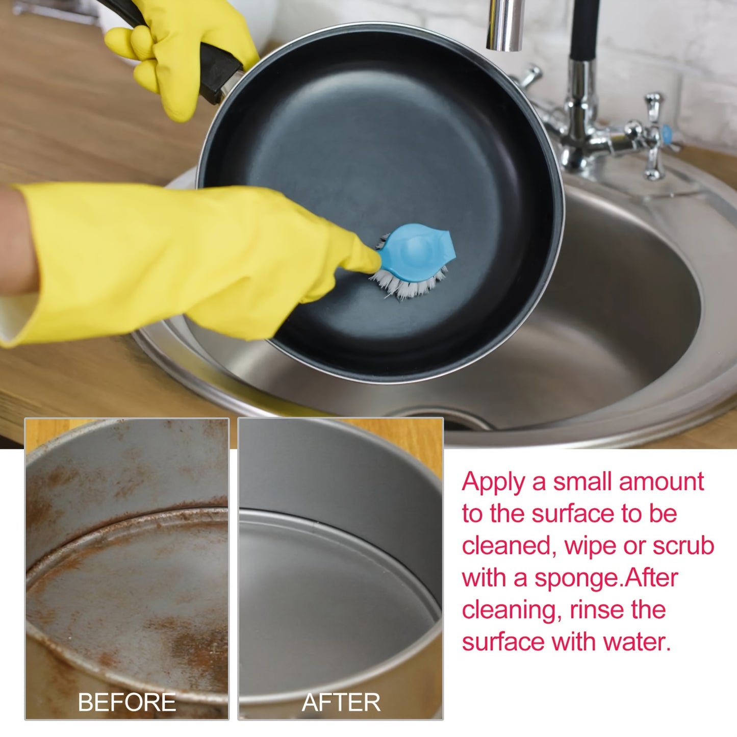 Effective stove cleaner removes grease and dirt from kitchen surfaces.