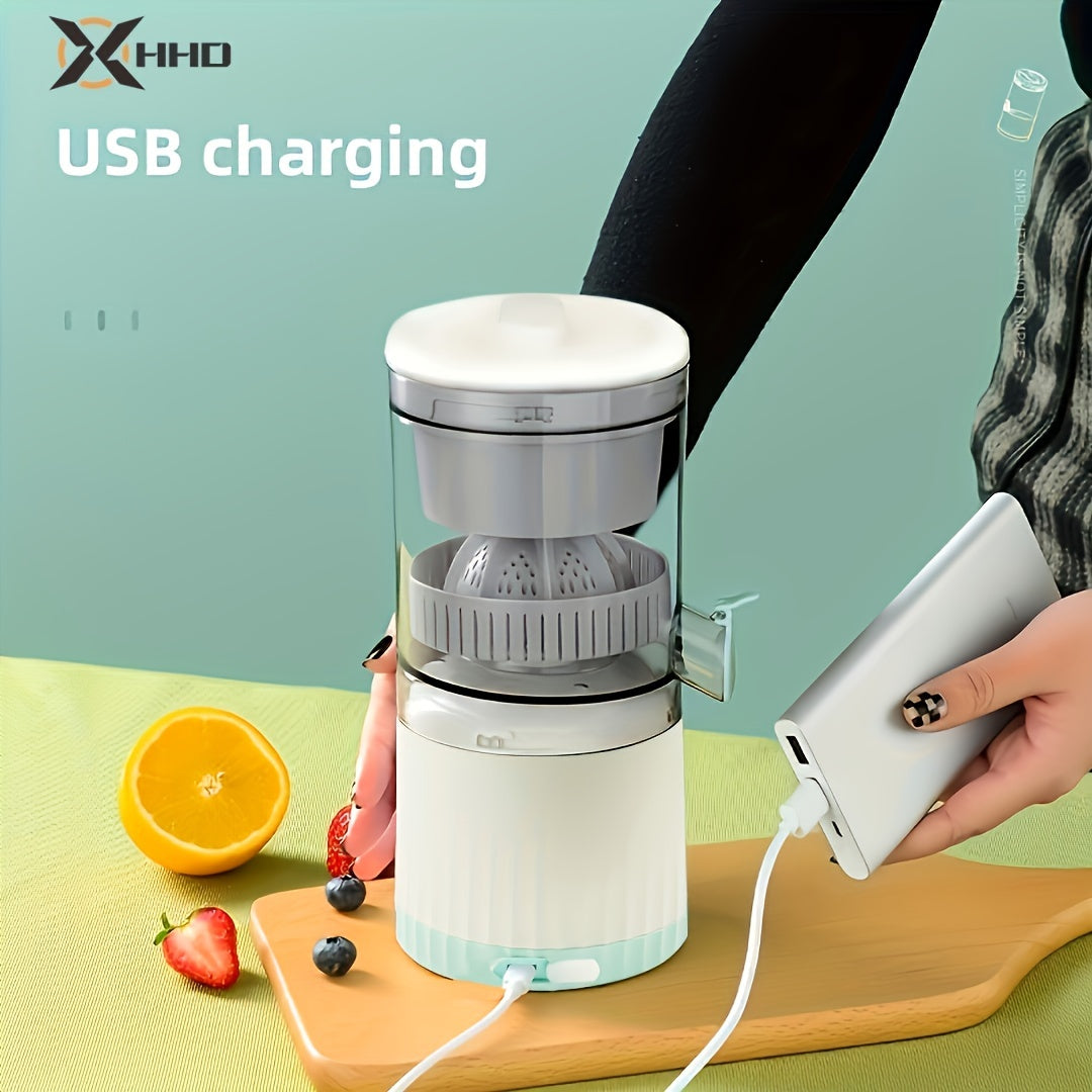 HHD Multifunctional Portable Juicer - Automatic Citrus Squeezer with Efficient Separation and USB Rechargeable 800mAh Lithium Battery. Compact cup for fresh orange juice, essential for home