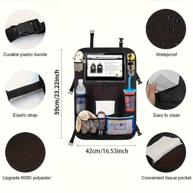 Многофункциональная сумка для хранения автокресла с органайзером на спинке сиденья и подвесным механизмом - идеальный подарок на Рождество, Хэллоуин и День благодарения с защитой от ударов для заднего сиденья