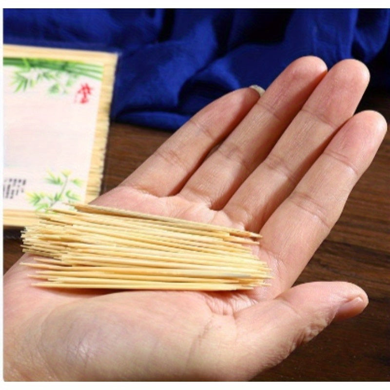 1000 Double-Ended Bamboo Toothpicks, Disposable and Portable