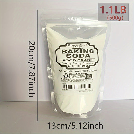 Household Baking Soda weighing 17.6oz (500g) can be utilized for cleaning clothes, washing fruits and vegetables, as well as removing grease from dishes and kitchen surfaces.