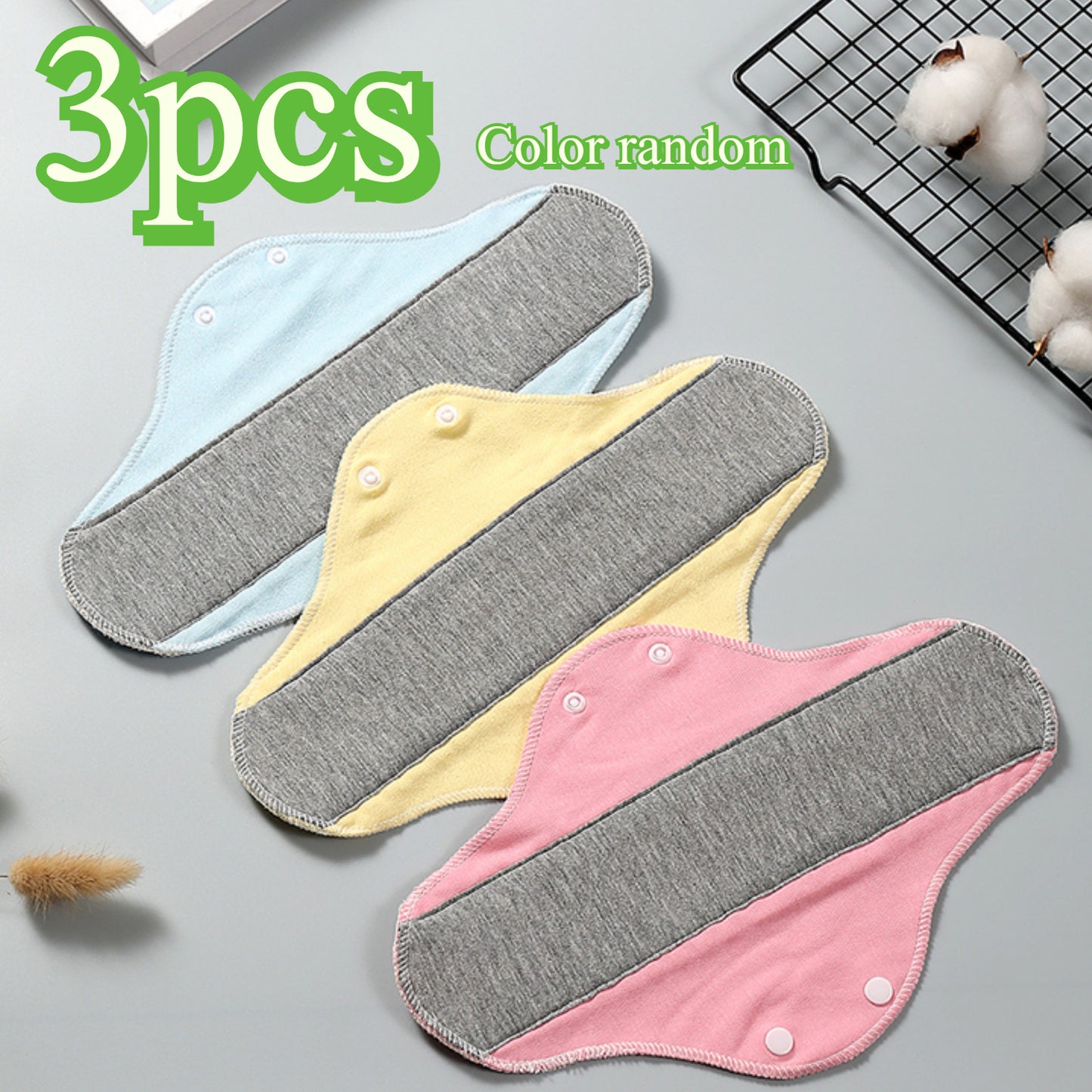 5 washable, leak-proof night sanitary napkins for adults with large capacity and multifunctional uses.