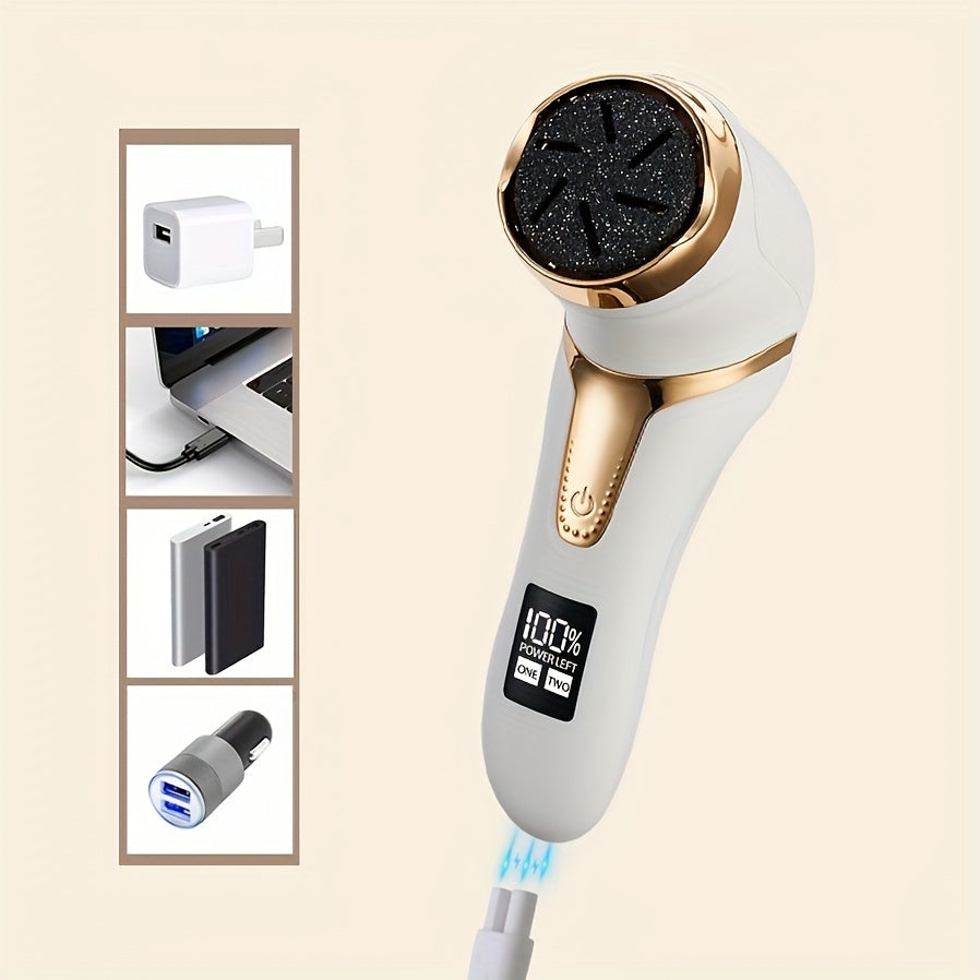 Rechargeable foot callus remover for professional foot care - perfect gift for dry, hard skin.