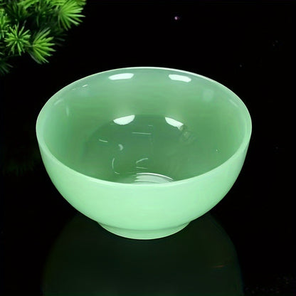 Elegant 2-Piece Natural Jade Bowl