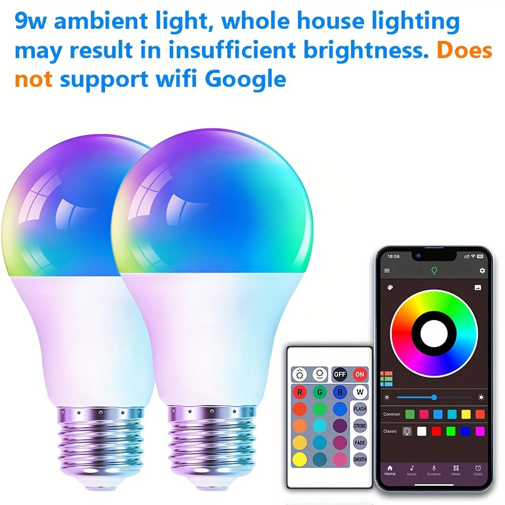 LCUTML Smart LED Bulbs offer RGBW color changing, dimmable options, music sync, and app control for easy home installation. They are energy saving and come with a remote, suitable for a