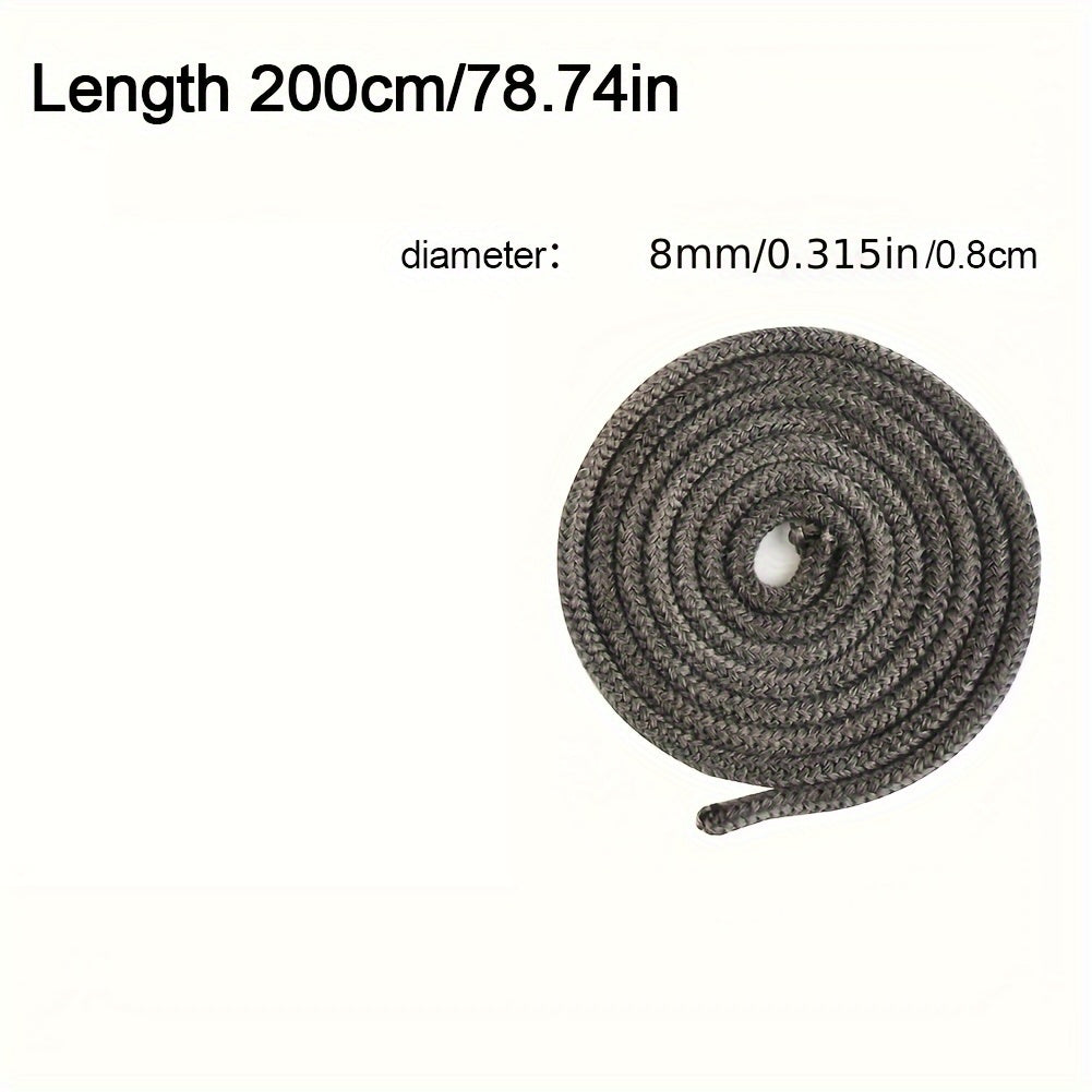 Our high-quality fiberglass seal rope is designed for high-temperature environments, making it ideal for wood stoves. The 198.12cm black door gasket is perfect for fireplaces and pellet stoves, enhancing efficiency and ensuring safe indoor use.