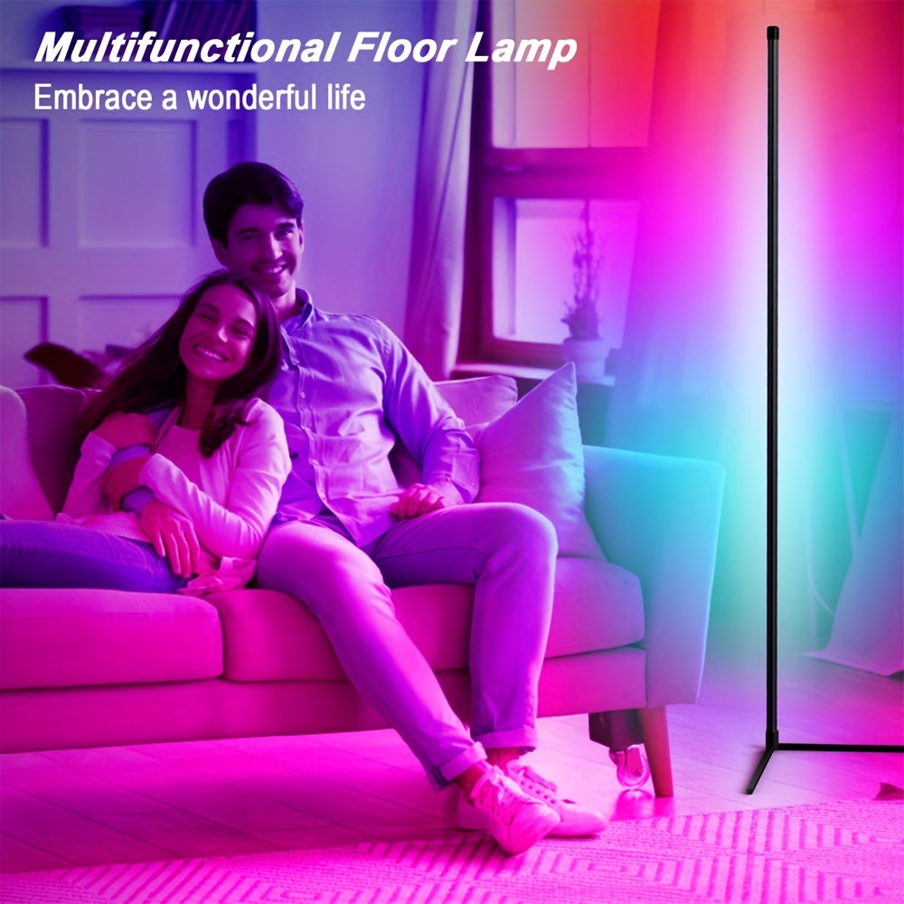 1pc 1.5m high wall corner ambient light with RGB remote control, music, and timing function.