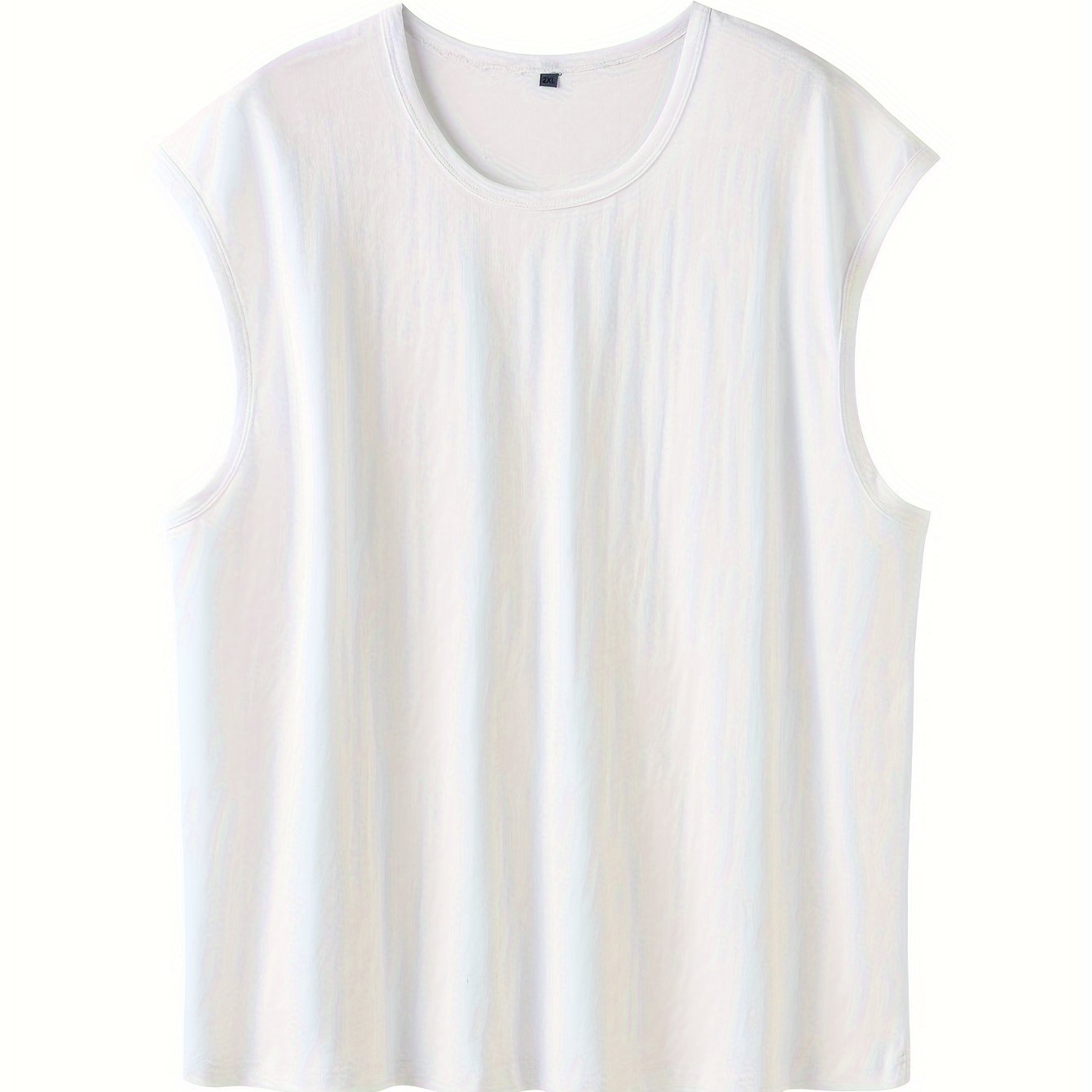 Cotton sports tank top for plus size men.