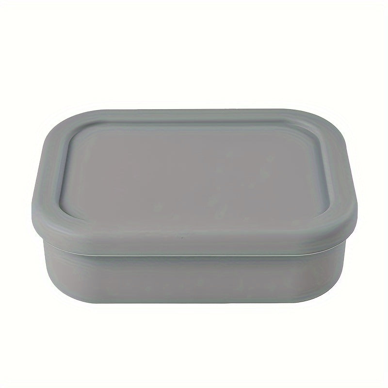 Silicone Lunch Box with Leak Proof Bento Box Design, 3 Compartments Food Container, Microwave Safe for School Students, Office Workers, and Travelers. Ideal Kitchen and Travel Accessories.